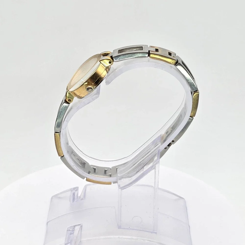 Vtg FOSSIL F2 Ladies Watch Gold & Silver Tone Bracelet  1 Extender New‎ Battery